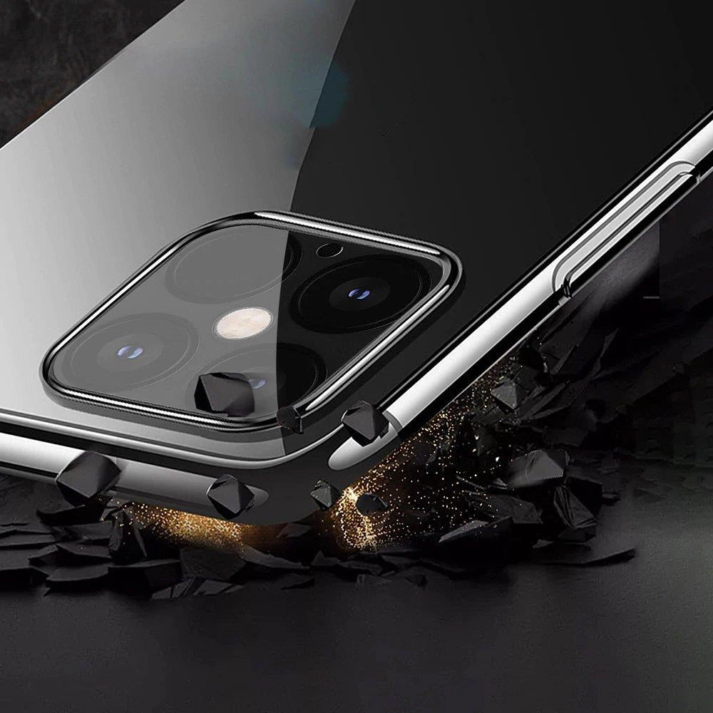 Clear Color Case Gel TPU Electroplating frame Cover for Samsung Galaxy S21 Ultra 5G black_3