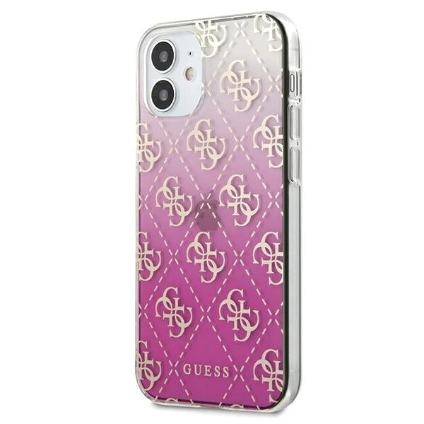 Guess GUHCP12SPCU4GGPI iPhone 12 mini 5.4" pink/pink hardcase 4G Gradient_0