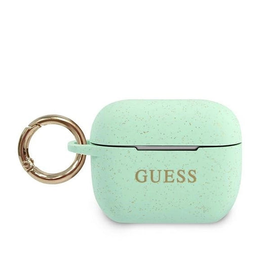 Guess GUACAPSILGLGN AirPods Pro cover green/green Silicone Glitter_0