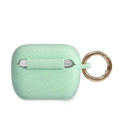 Guess GUACAPSILGLGN AirPods Pro cover green/green Silicone Glitter_1