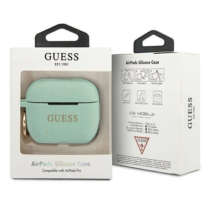 Guess GUACAPSILGLGN AirPods Pro cover green/green Silicone Glitter_2
