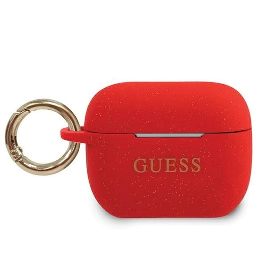 Guess GUACAPSILGLRE AirPods Pro cover red/red Silicone Glitter_0