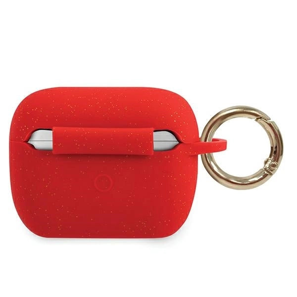 Guess GUACAPSILGLRE AirPods Pro cover red/red Silicone Glitter_1