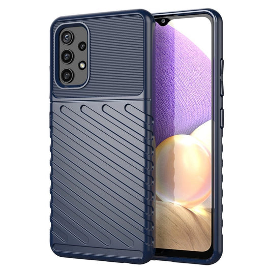 Thunder Case Flexible Tough Rugged Cover TPU Case for Samsung Galaxy A72 4G blue_0