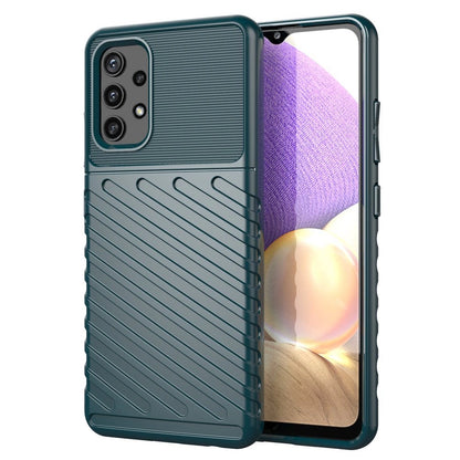 Thunder Case Flexible Tough Rugged Cover TPU Case for Samsung Galaxy A72 4G green_0