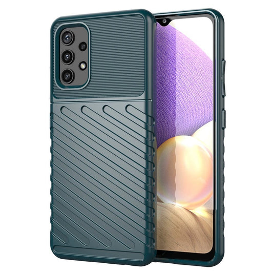 Thunder Case Flexible Tough Rugged Cover TPU Case for Samsung Galaxy A72 4G green_0