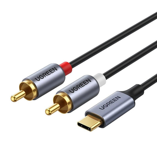 Ugreen audio cable USB Type C (male) - 2RCA (male) 1.5m gray (20193 CM451)_0