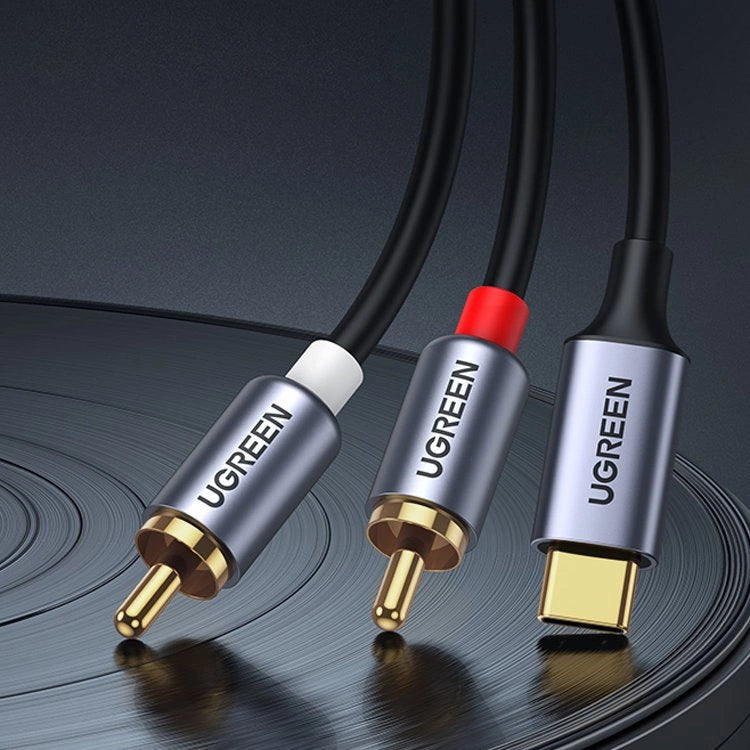 Ugreen audio cable USB Type C (male) - 2RCA (male) 1.5m gray (20193 CM451)_3