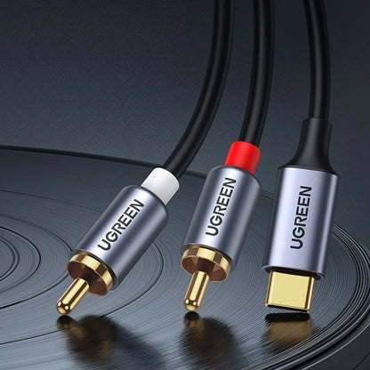 Ugreen audio cable USB Type C (male) - 2RCA (male) 1.5m gray (20193 CM451)_3