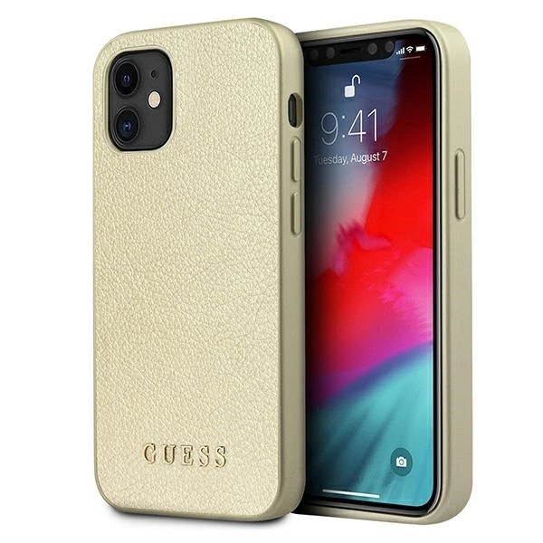 Guess GUHCP12SIGLGO iPhone 12 mini 5.4" gold/gold hardcase Iridescent_0