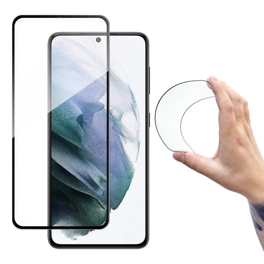 Wozinsky Full Cover Flexi Nano Glass Hybrid Screen Protector with frame for Samsung Galaxy S21+ 5G (S21 Plus 5G) black_0