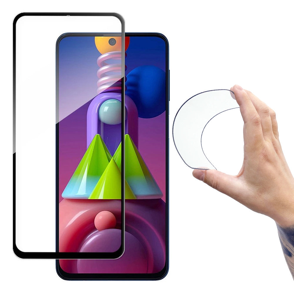 Wozinsky Full Cover Flexi Nano Glass Hybrid Screen Protector with frame for Samsung Galaxy M51 black_0