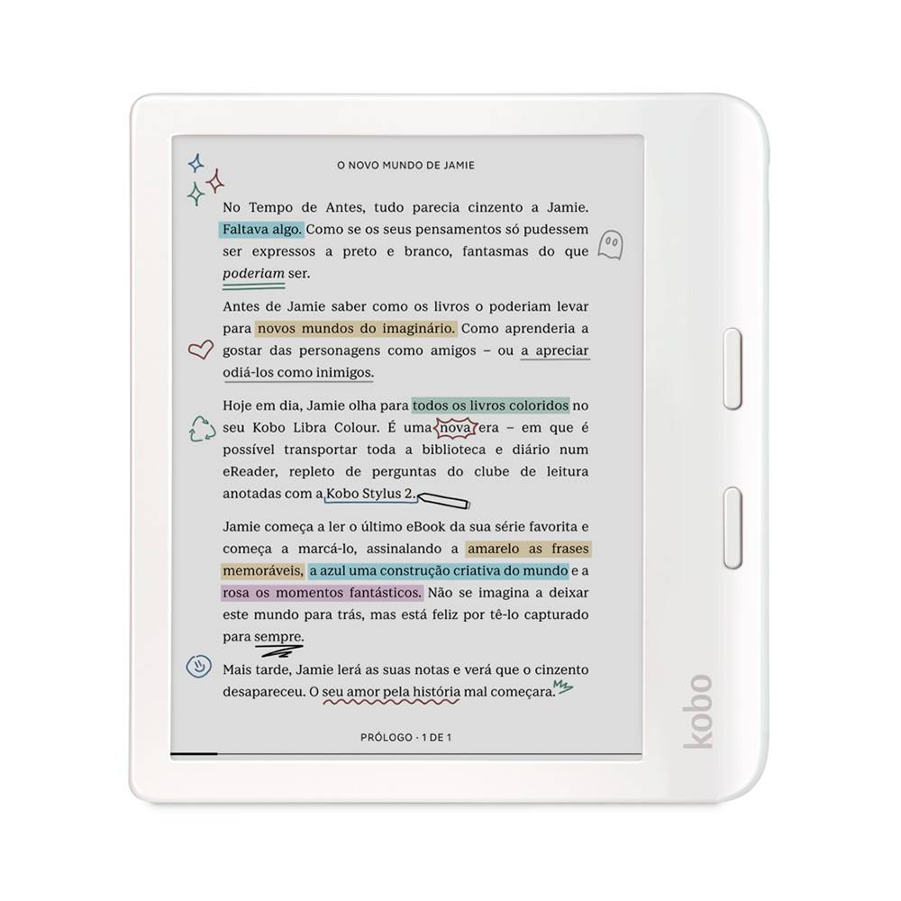 eReader Kobo Libra Colour 7" 32GB Wi-Fi Branco
