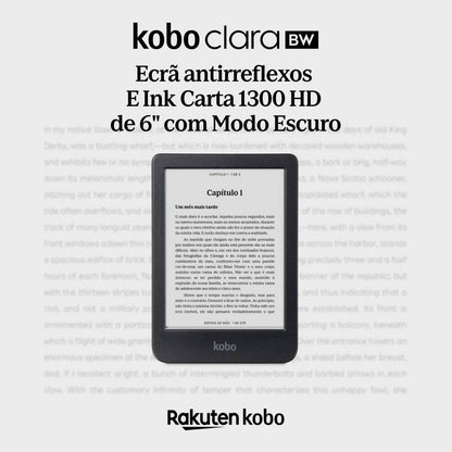 eReader Kobo Clara BW 6" 16GB Wi-Fi Preto
