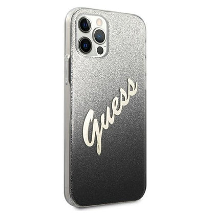 Guess GUHCP12LPCUGLSBK iPhone 12 Pro Max 6.7" black/black hardcase Glitter Gradient Script_3