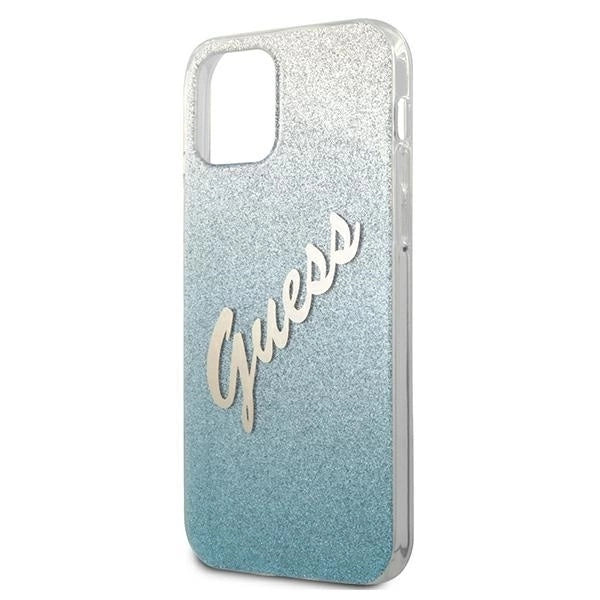 Guess GUHCP12LPCUGLSBL iPhone 12 Pro Max 6.7" blue/blue hardcase Glitter Gradient Script_5