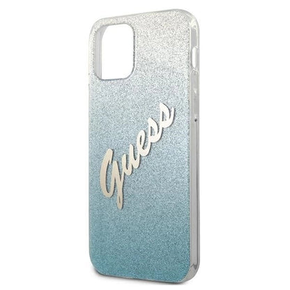Guess GUHCP12LPCUGLSBL iPhone 12 Pro Max 6.7" blue/blue hardcase Glitter Gradient Script_5