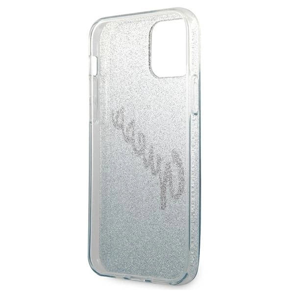 Guess GUHCP12LPCUGLSBL iPhone 12 Pro Max 6.7" blue/blue hardcase Glitter Gradient Script_6