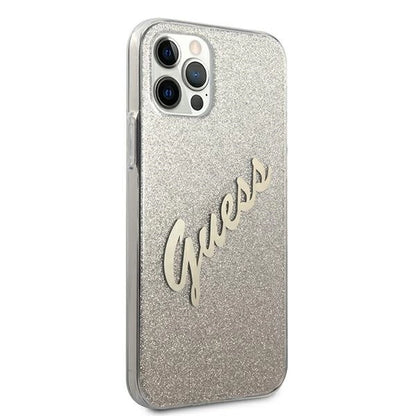Guess GUHCP12LPCUGLSGO iPhone 12 Pro Max 6.7" gold/gold hardcase Glitter Gradient Script_3