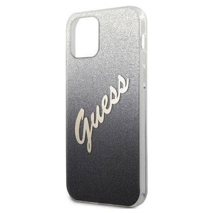Guess GUHCP12MPCUGLSBK iPhone 12/12 Pro 6.1" black/black hardcase Glitter Gradient Script_5