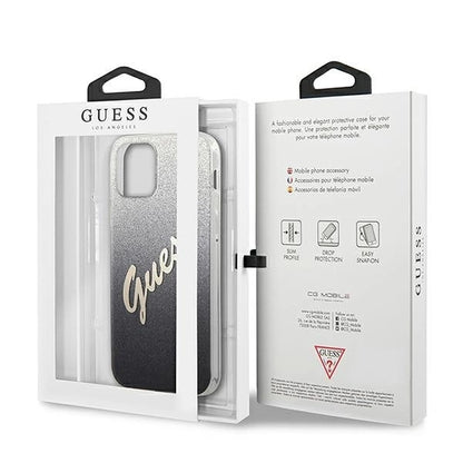 Guess GUHCP12SPCUGLSBK iPhone 12 mini 5.4" black/black hardcase Glitter Gradient Script_7