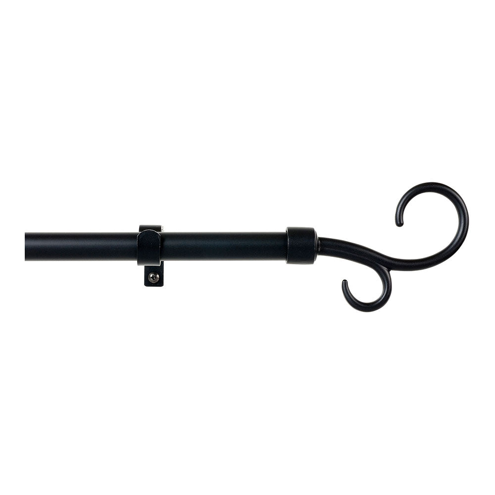 Kit varÃ£o para cortinados baculo extensÃ­vel de 110 a 200cm preto cintacor - storplanet_0