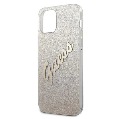 Guess GUHCP12SPCUGLSGO iPhone 12 mini 5.4" gold/gold hardcase Glitter Gradient Script_5