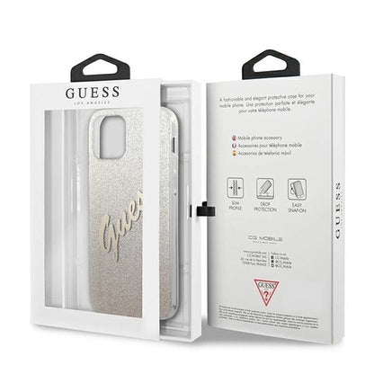 Guess GUHCP12SPCUGLSGO iPhone 12 mini 5.4" gold/gold hardcase Glitter Gradient Script_7