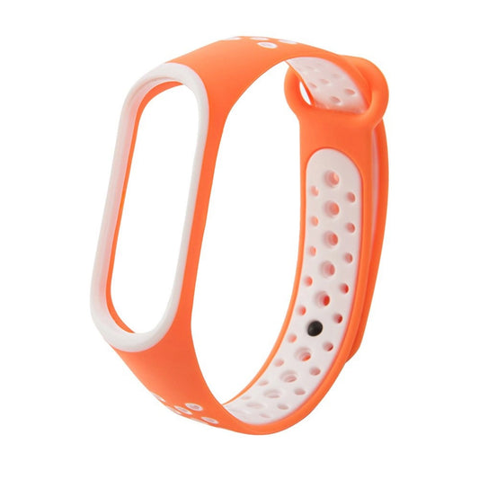 Replacment band strap for Xiaomi Mi Band 4 / Mi Band 3 Dots orange-white_0