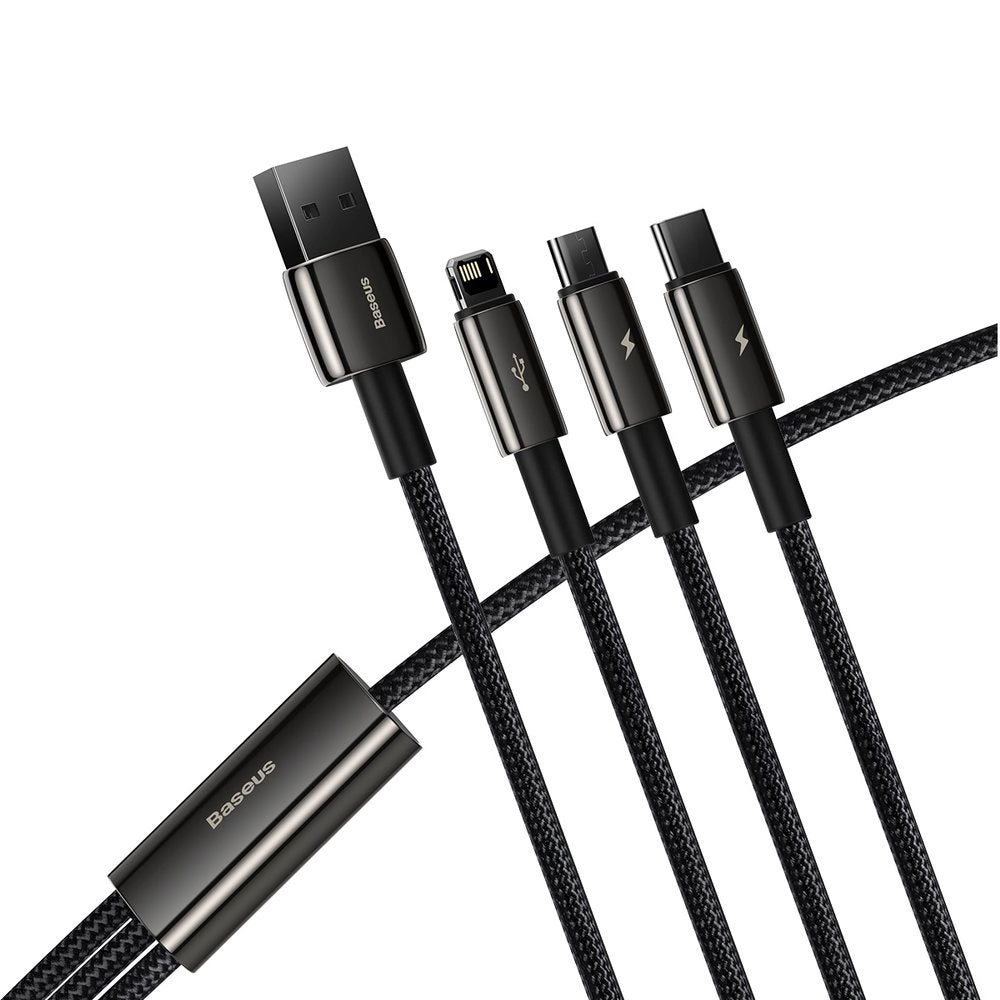 Baseus Tungsten 3in1 cable USB - USB Type C / Lightning / micro USB 3.5 A 1.5 m black (CAMLTWJ-01)_6