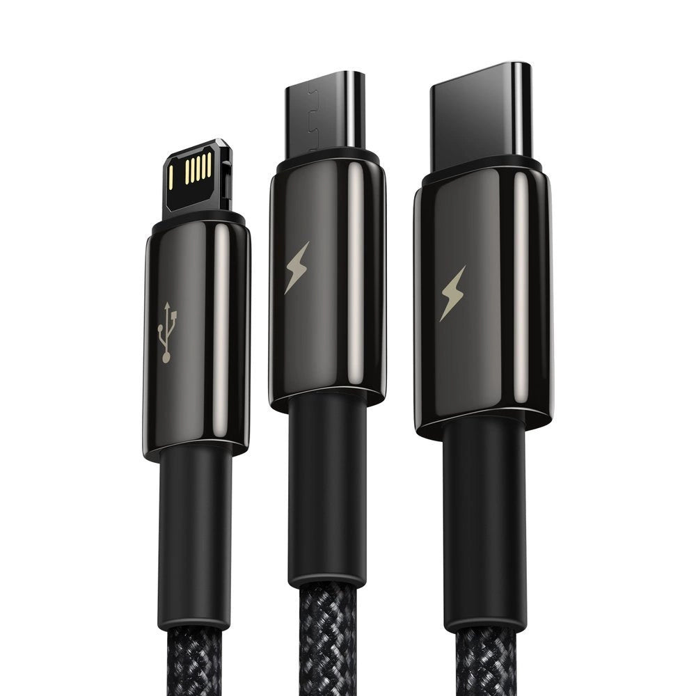 Baseus Tungsten 3in1 cable USB - USB Type C / Lightning / micro USB 3.5 A 1.5 m black (CAMLTWJ-01)_8
