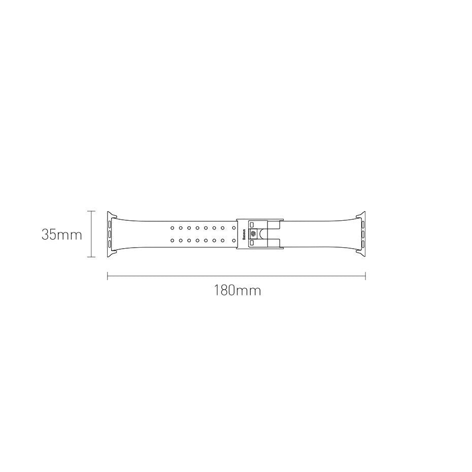 Baseus Slip-Thru strap band bracelet for Apple Watch 3/4/5/6/SE 38mm/40mm black (LBWSE-01)_17