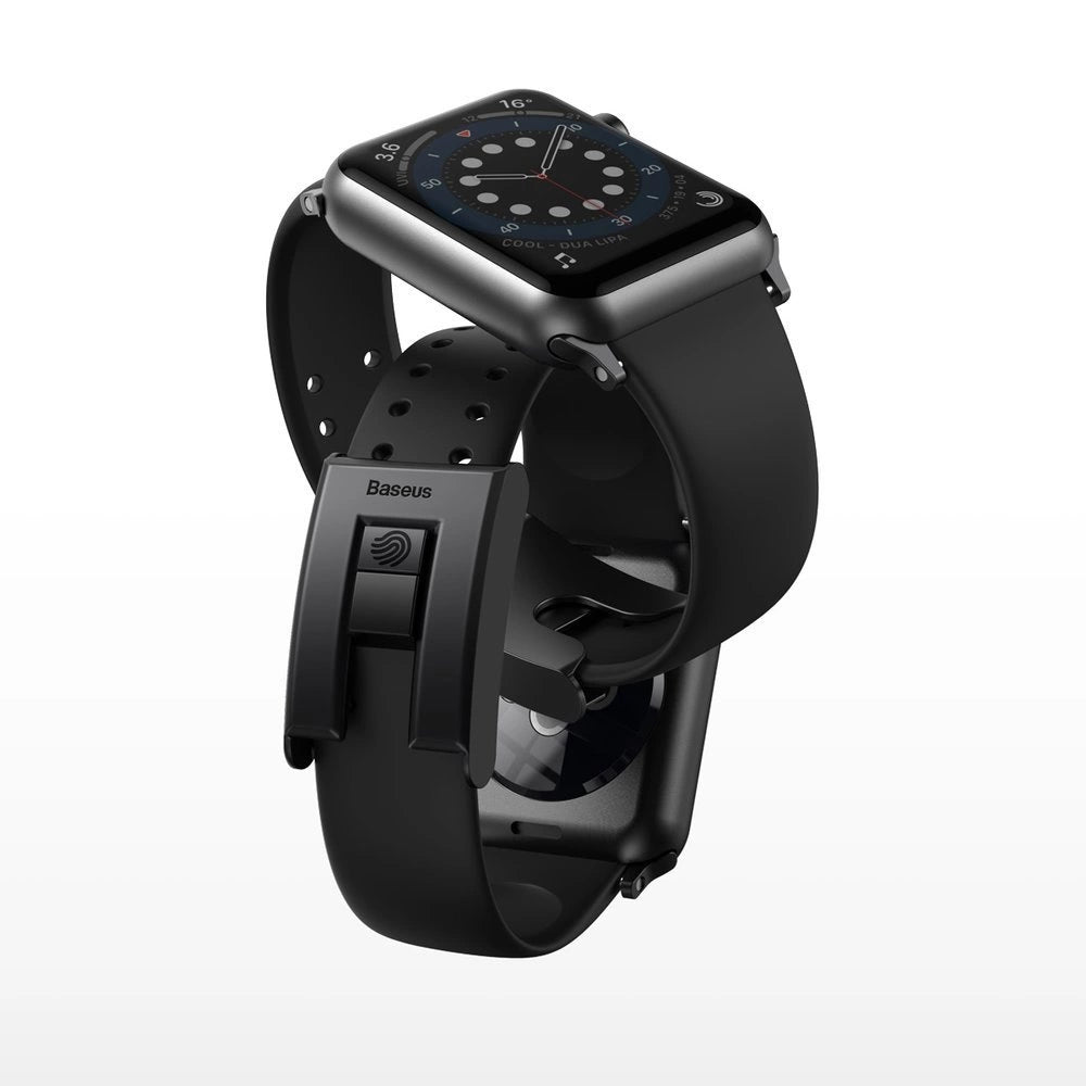 Baseus Slip-Thru strap band bracelet for Apple Watch 3/4/5/6/SE 38mm/40mm black (LBWSE-01)_3