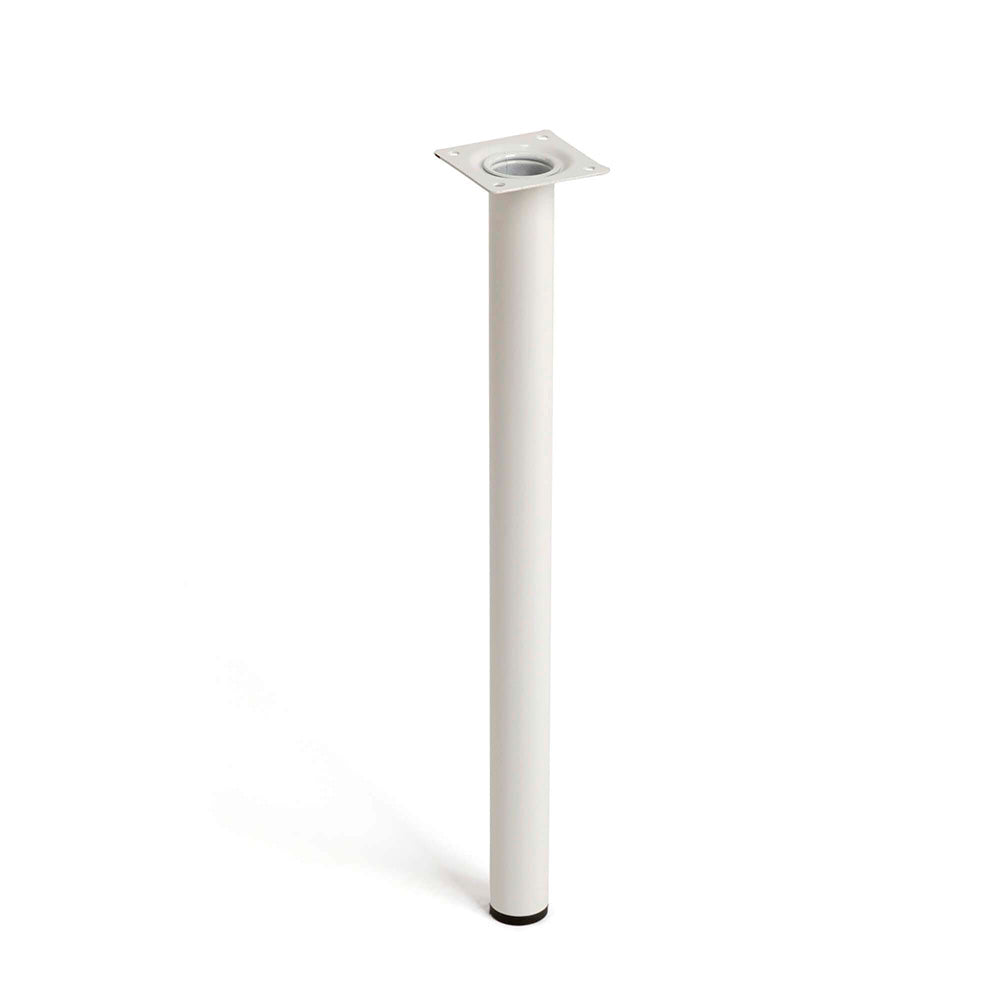 PÃ© cilÃ­ndrico de aÃ§o. cor branco. mod. 401g. medidas Ã¸3x40cm 2-401g.400.01 rei_0