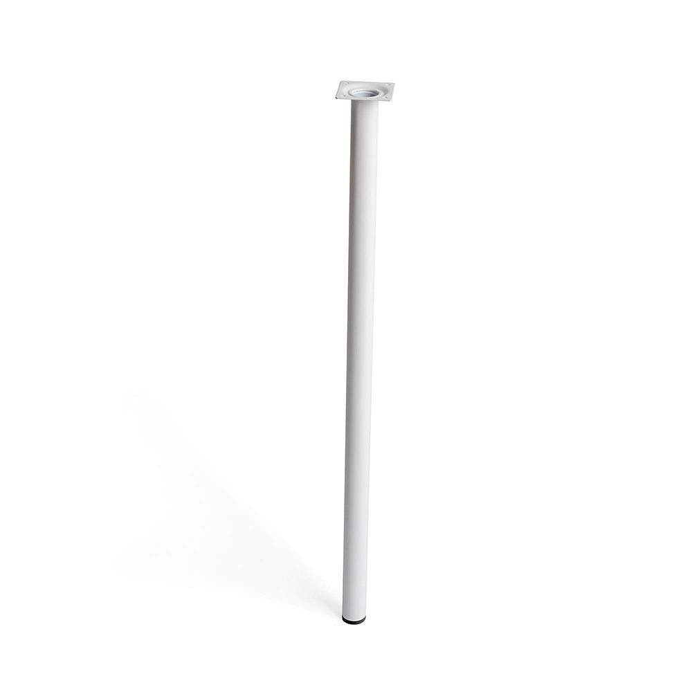 PÃ© cilÃ­ndrico de aÃ§o. cor branco. mod. 401g. medidas Ã¸3x70cm 2-401g.700.01 rei_0