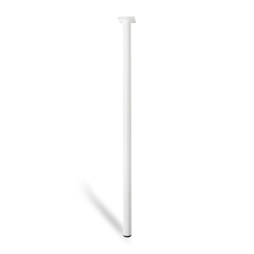 PÃ© cilÃ­ndrico de aÃ§o. cor branco. mod. 401g. medidas Ã¸3x80cm 2-401g.800.01 rei_0