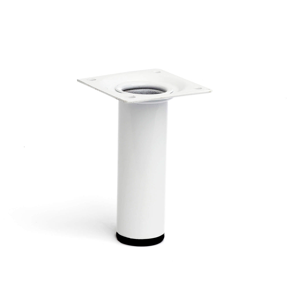 PÃ© cilÃ­ndrico de aÃ§o. cor branco. mod. 401g. medidas Ã¸3x10cm 2-401g.100.01 rei_0