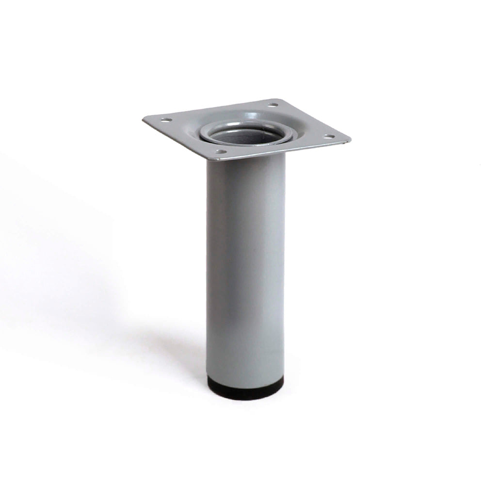 PÃ© cilÃ­ndrico de aÃ§o. cor cromado mate mod. 401g. medidas Ã¸3x10cm. 2-401g.100.38 rei_0