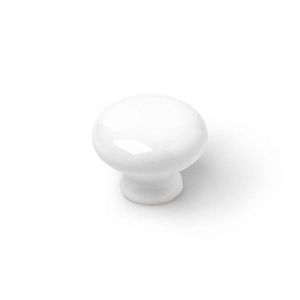 BlÃ­ster com 4 puxadores redondos para mÃ³veis. fabricado em porcelana e acabamento branco. mod. 821 Ã¸35mm. rei_0