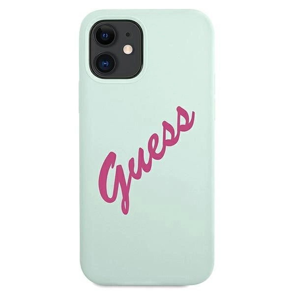 Guess GUHCP12SLSVSBF iPhone 12 mini 5.4&quot; blue fuchsia/blue fuschia hardcase Silicone Vintage_2