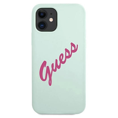 Guess GUHCP12SLSVSBF iPhone 12 mini 5.4&quot; blue fuchsia/blue fuschia hardcase Silicone Vintage_2