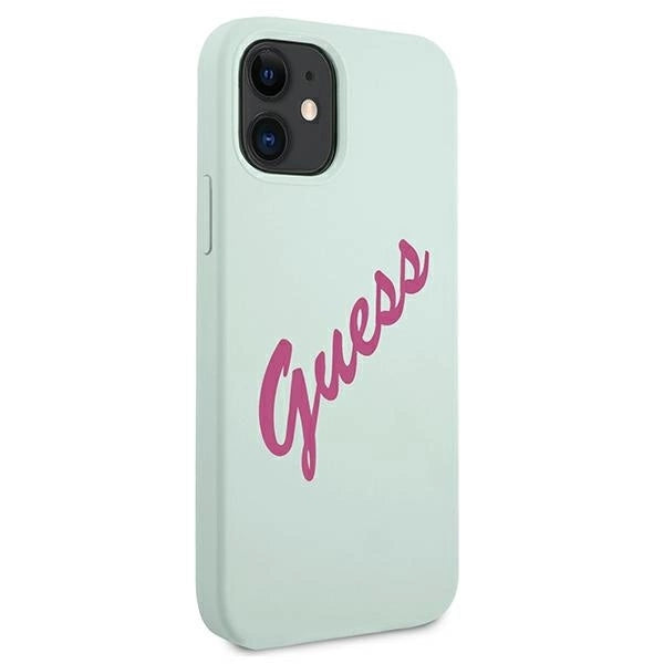 Guess GUHCP12SLSVSBF iPhone 12 mini 5.4&quot; blue fuchsia/blue fuschia hardcase Silicone Vintage_3