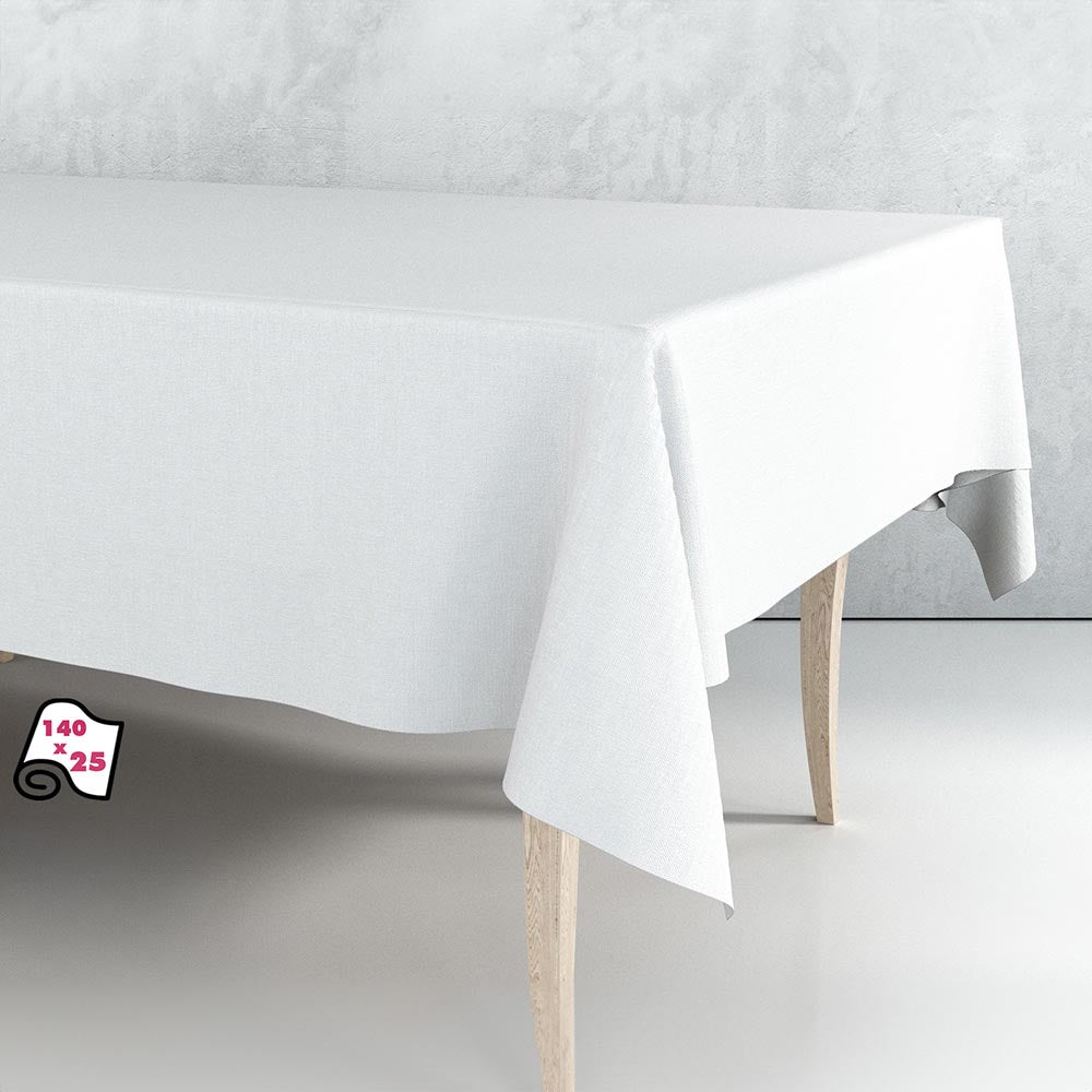 Rolo toalha de mesa pvc branco liso 140cm x 25m exma_0