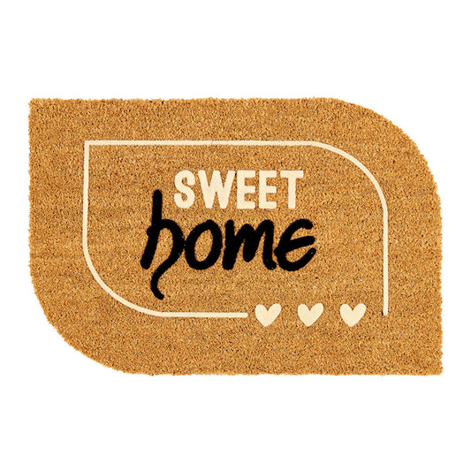 Tapete 100% cÃ´co, floqueado design sweet home, 60 x 40 cm_0