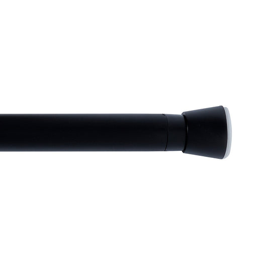 Barra extensÃ­vel multiuso a pressÃ£o sem furos, preto, Ã¸2,8 - 2,5 x 120 - 210 cm_0