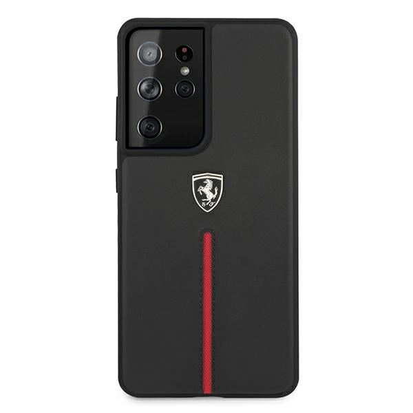 Ferrari FEOSIHCS21LBK S21 Ultra G998 black/black hardcase Off Track Leather Nylon Stripe_2