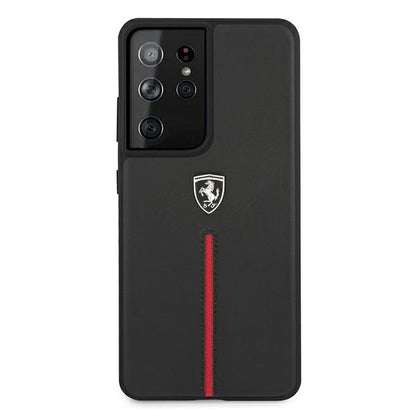 Ferrari FEOSIHCS21LBK S21 Ultra G998 black/black hardcase Off Track Leather Nylon Stripe_2