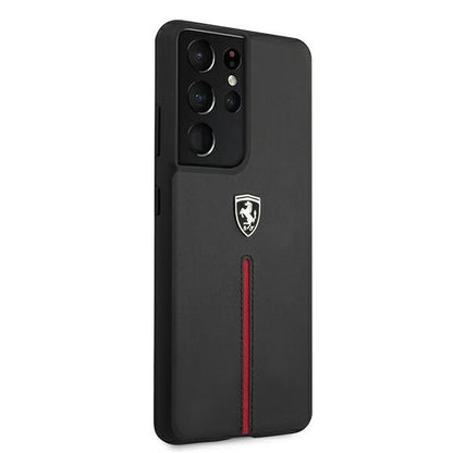 Ferrari FEOSIHCS21LBK S21 Ultra G998 black/black hardcase Off Track Leather Nylon Stripe_3