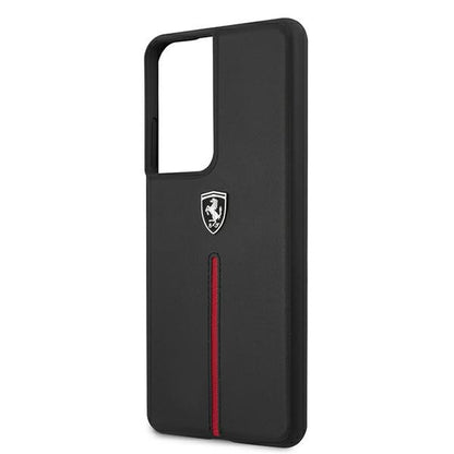 Ferrari FEOSIHCS21LBK S21 Ultra G998 black/black hardcase Off Track Leather Nylon Stripe_5