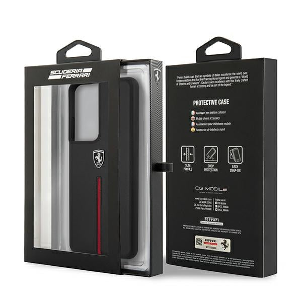 Ferrari FEOSIHCS21LBK S21 Ultra G998 black/black hardcase Off Track Leather Nylon Stripe_7